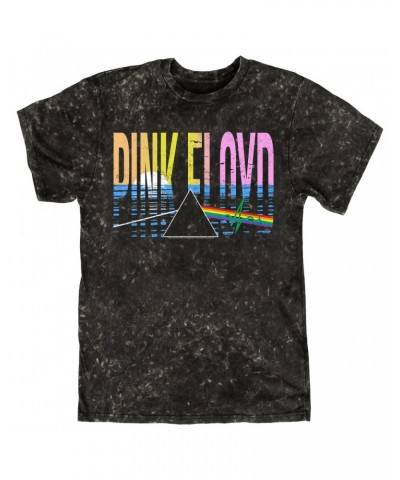 Pink Floyd T-shirt | Dark Side Of The Moon Tropical Sunset Mineral Wash Shirt $8.99 Shirts