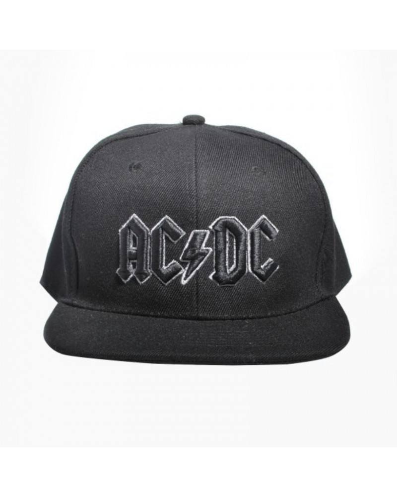 AC/DC Grey Outline 3D Logo Snapback Baseball Hat $9.44 Hats