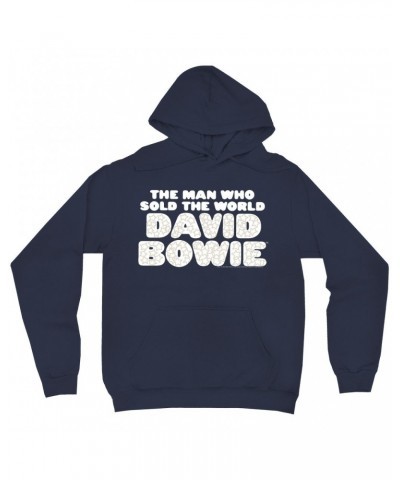 David Bowie Hoodie | The Man Who Sold The World Large Logo Hoodie $15.98 Sweatshirts