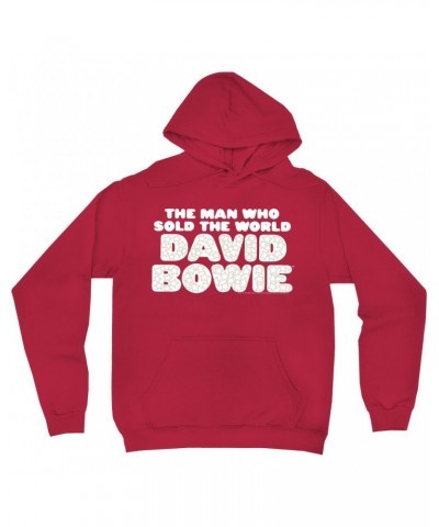 David Bowie Hoodie | The Man Who Sold The World Large Logo Hoodie $15.98 Sweatshirts