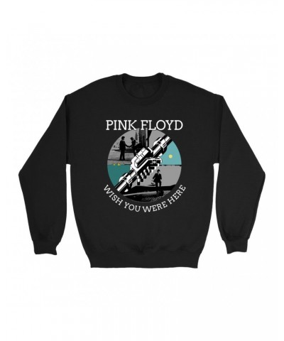 Pink Floyd Sweatshirt | Wish You Were Here Album Collage Sweatshirt $14.68 Sweatshirts