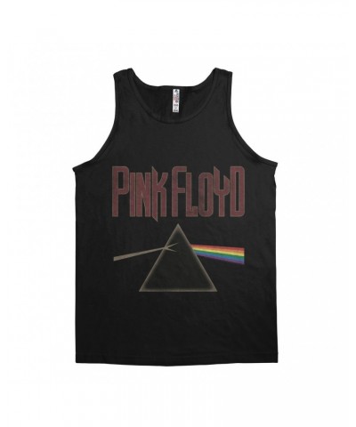 Pink Floyd Unisex Tank Top | Dark Side Of The Moon Muted Retro Design Distressed Shirt $9.23 Shirts