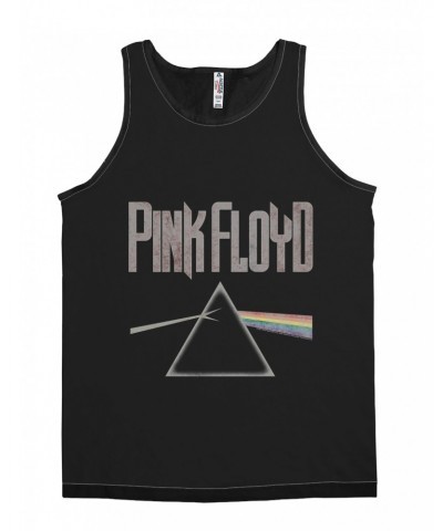 Pink Floyd Unisex Tank Top | Dark Side Of The Moon Muted Retro Design Distressed Shirt $9.23 Shirts