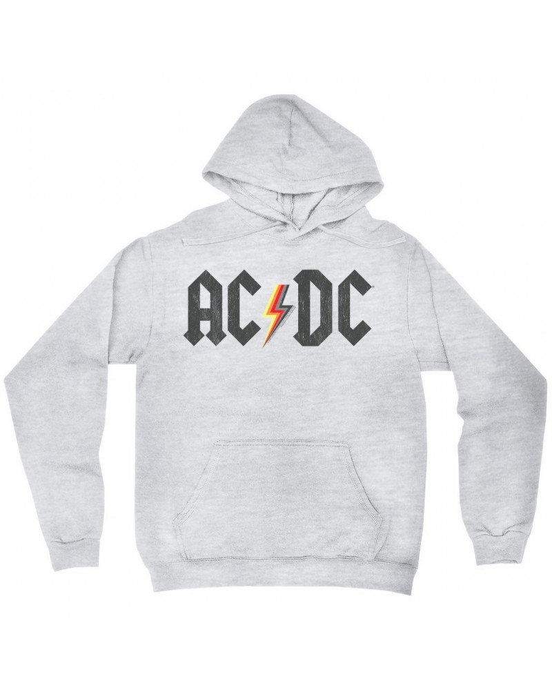 AC/DC Hoodie | Multi-Colored Logo Design Distressed Hoodie $14.38 Sweatshirts