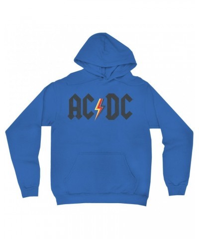 AC/DC Hoodie | Multi-Colored Logo Design Distressed Hoodie $14.38 Sweatshirts