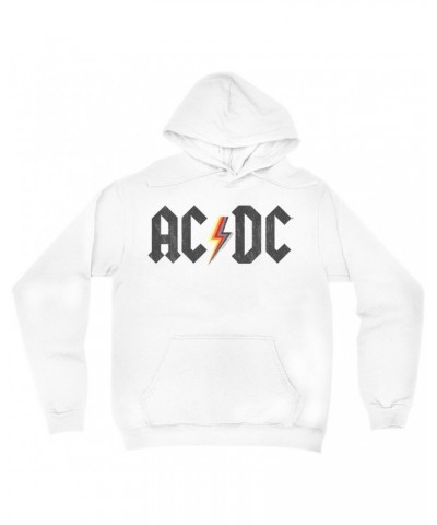 AC/DC Hoodie | Multi-Colored Logo Design Distressed Hoodie $14.38 Sweatshirts