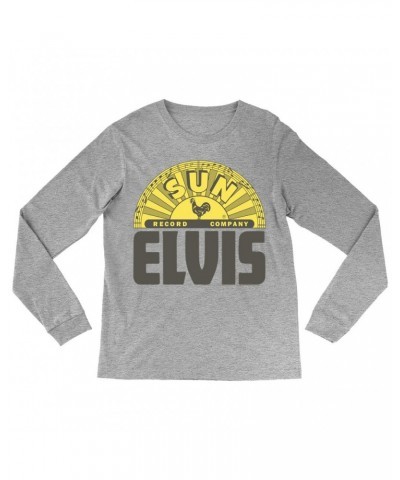 Elvis Presley Sun Records Long Sleeve Shirt | Bold Record Label Logo Sun Records Shirt $11.38 Shirts