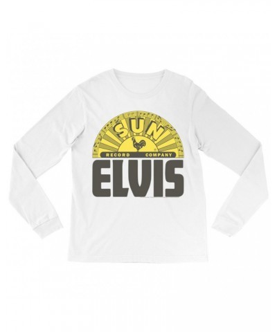 Elvis Presley Sun Records Long Sleeve Shirt | Bold Record Label Logo Sun Records Shirt $11.38 Shirts