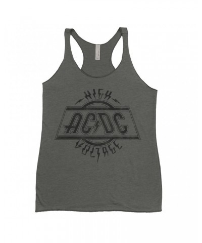 AC/DC Ladies' Tank Top | High Voltage Logo Distressed Shirt $11.58 Shirts