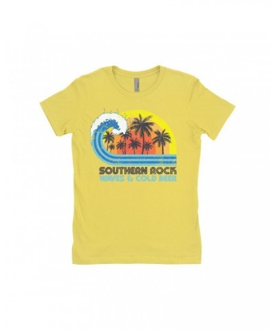 Music Life - Southern Rock Music Life Ladies' Boyfriend T-Shirt | Southern Rock Waves & Beer Music Life Shirt $9.23 Shirts