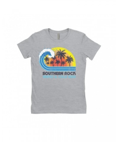 Music Life - Southern Rock Music Life Ladies' Boyfriend T-Shirt | Southern Rock Waves & Beer Music Life Shirt $9.23 Shirts