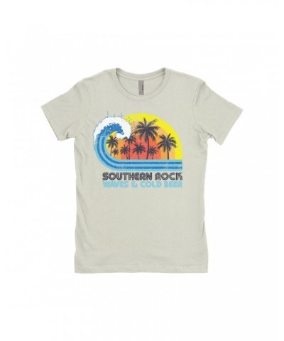 Music Life - Southern Rock Music Life Ladies' Boyfriend T-Shirt | Southern Rock Waves & Beer Music Life Shirt $9.23 Shirts